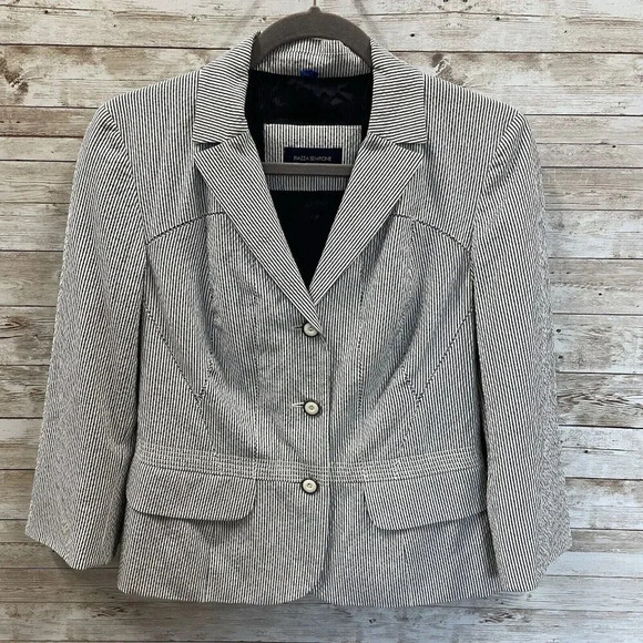 Piazza Sempione Womens Size S 44 Short Jacket‎ Blazer Italy Buttons Lined Stitch - Picture 1 of 13